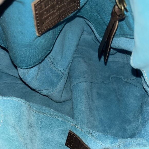 Lucky brand blue genuine suede leather purse - Picture 5 of 9